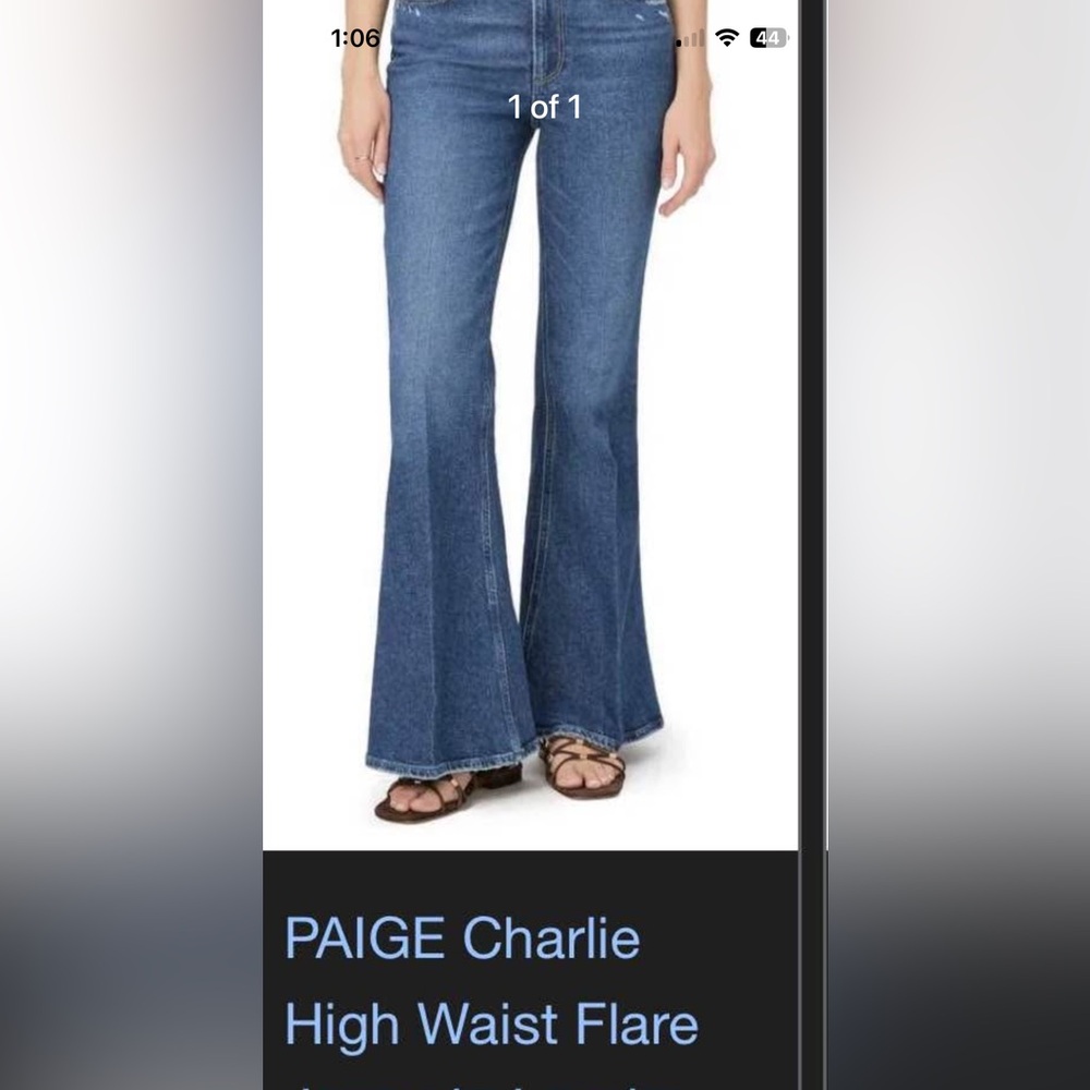 PAIGE jeans 27 Charlie flare in landmark. These are brand new NWT. So cute!